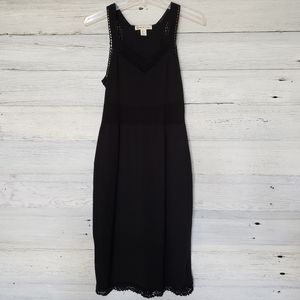 Akini black cotton sheath dress